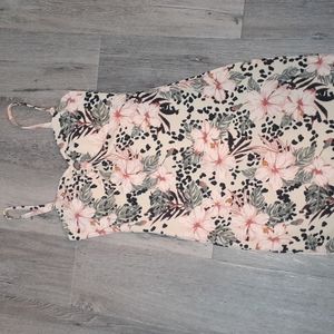 Floral padded bodycon dress